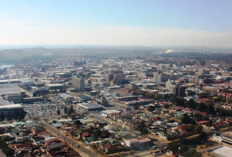 An aerial view over Benoni’s CBD and the surrounding suburbs